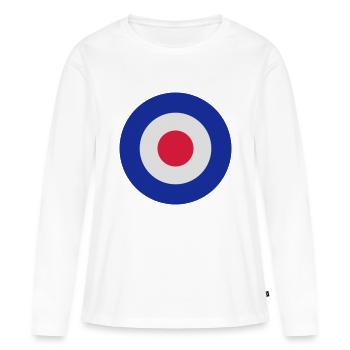 mod-target-3 - Frauen Premium Bio Langarmshirt - Weiß - Vorne - Julia (174cm)