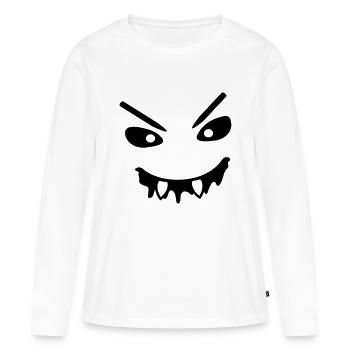 vampire - T-shirt manches longues Premium bio Femme - blanc - Devant - Julia (174cm)