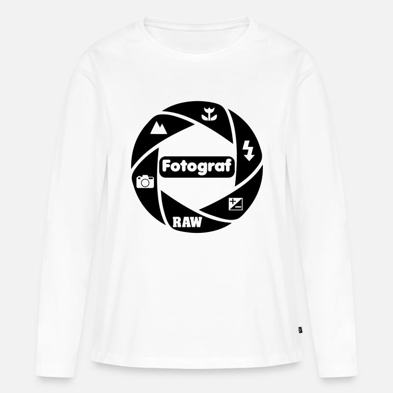Fotograf - Frauen Premium Bio Langarmshirt - Weiß