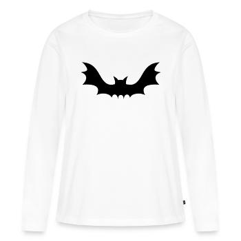 Bat / Fledermaus - Frauen Premium Bio Langarmshirt - Weiß - Vorne - Julia (174cm)
