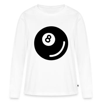 Billardkugel 01 - Frauen Premium Bio Langarmshirt - Weiß - Vorne - Julia (174cm)