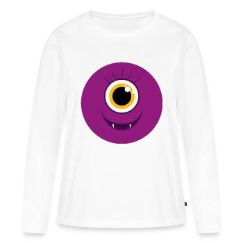 Monstre / Alien Mama - T-shirt manches longues Premium bio Femme - blanc - Devant - Julia (174cm)