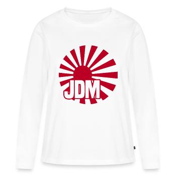 JDM Rising Sun - Frauen Premium Bio Langarmshirt - Weiß - Vorne - Julia (174cm)