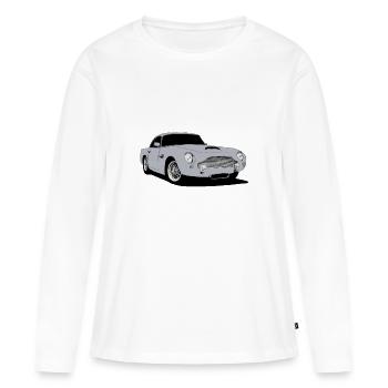 Five - T-shirt manches longues Premium bio Femme - blanc - Devant - Julia (174cm)