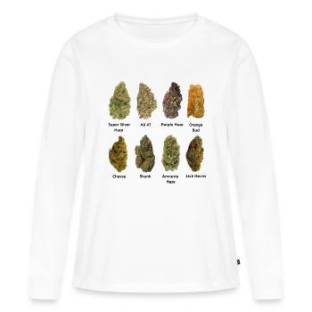 8 Buds of Mary Jane - Frauen Premium Bio Langarmshirt - Weiß - Vorne - Julia (174cm)