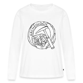 Archeologie - T-shirt manches longues Premium bio Femme - blanc - Devant - Julia (174cm)