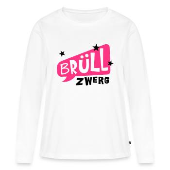 Howler nain - T-shirt manches longues Premium bio Femme - blanc - Devant - Julia (174cm)