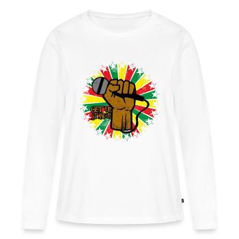 Reggae - T-shirt manches longues Premium bio Femme - blanc - Devant - Julia (174cm)