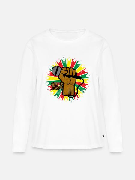 Reggae - Frauen Premium Bio Langarmshirt - Weiß