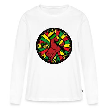 Reggae - T-shirt manches longues Premium bio Femme - blanc - Devant - Julia (174cm)