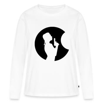 Shooting Star - Frauen Premium Bio Langarmshirt - Weiß - Vorne - Julia (174cm)