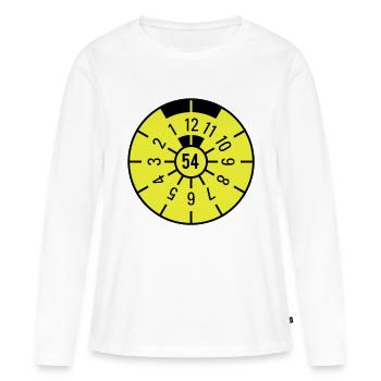 TÜV 1954 - T-shirt manches longues Premium bio Femme - blanc - Devant - Julia (174cm)