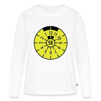 TÜV 1958 - T-shirt manches longues Premium bio Femme - blanc - Devant - Julia (174cm)