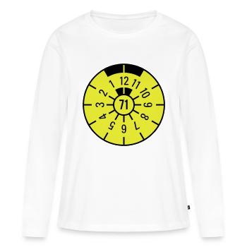 TÜV 1971 - T-shirt manches longues Premium bio Femme - blanc - Devant - Julia (174cm)