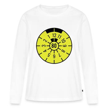 TÜV 1980 - T-shirt manches longues Premium bio Femme - blanc - Devant - Julia (174cm)