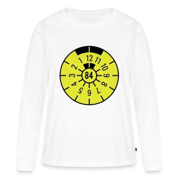 TÜV 1984 - T-shirt manches longues Premium bio Femme - blanc - Devant - Julia (174cm)