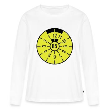 TÜV 1985 - T-shirt manches longues Premium bio Femme - blanc - Devant - Julia (174cm)
