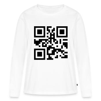 Single Barcode - Frauen Premium Bio Langarmshirt - Weiß - Vorne - Julia (174cm)