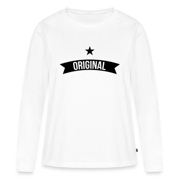 Original - Frauen Premium Bio Langarmshirt - Weiß - Vorne - Julia (174cm)