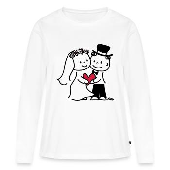 Brautpaar (c) - Women's Premium Organic Long Sleeve Shirt - white - Front - Julia (174cm)