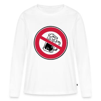 sign prohibits biere1 drink alcohol - Women's Premium Organic Long Sleeve Shirt - white - Front - Julia (174cm)