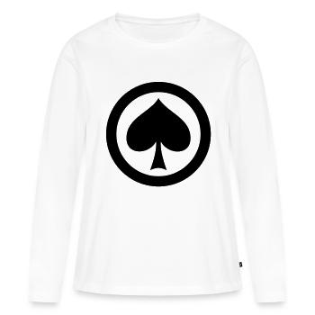 poker spade icon - Women's Premium Organic Long Sleeve Shirt - white - Front - Julia (174cm)