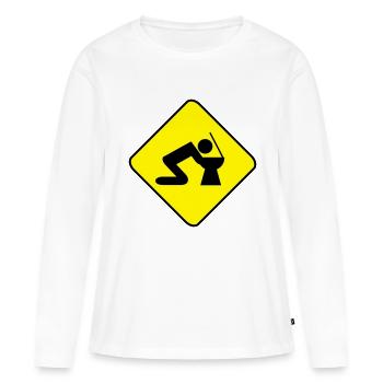 Alcohol - Women's Premium Organic Long Sleeve Shirt - white - Front - Julia (174cm)
