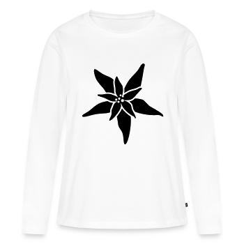 Edelweiss (1c) - T-shirt manches longues Premium bio Femme - blanc - Devant - Julia (174cm)