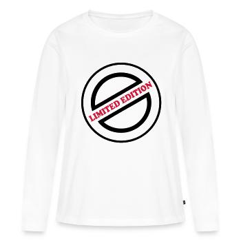 Limited Edition - T-shirt manches longues Premium bio Femme - blanc - Devant - Julia (174cm)