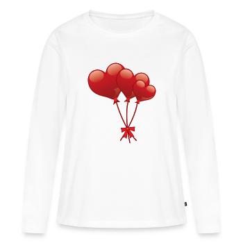 Hearts de - Frauen Premium Bio Langarmshirt - Weiß - Vorne - Julia (174cm)
