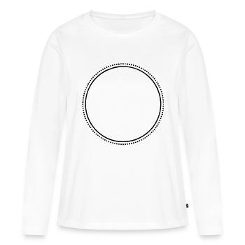 circle 4 ur design ★ Kreis - Frauen Premium Bio Langarmshirt - Weiß - Vorne - Julia (174cm)
