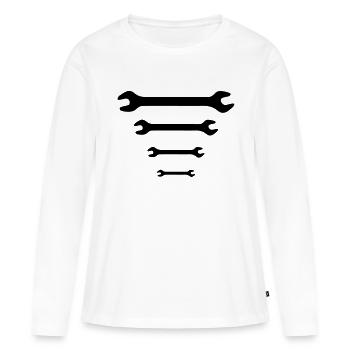 4 wrench - Women's Premium Organic Long Sleeve Shirt - white - Front - Julia (174cm)