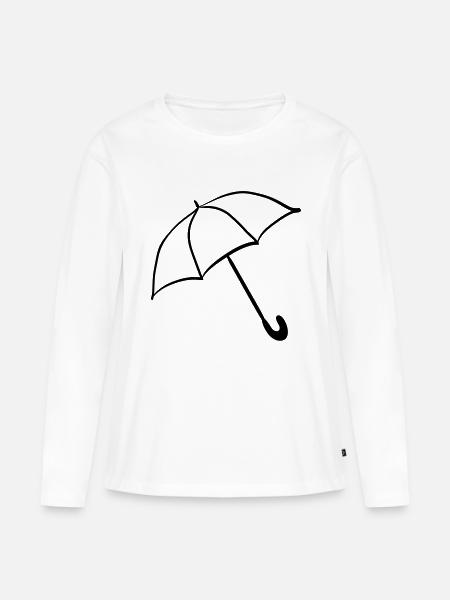 regenschirm - Frauen Premium Bio Langarmshirt - Weiß