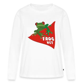FROG net - Women's Premium Organic Long Sleeve Shirt - white - Front - Julia (174cm)