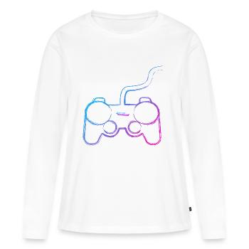 Graffiti-Controller - Frauen Premium Bio Langarmshirt - Weiß - Vorne - Julia (174cm)