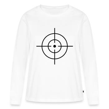 réticule - T-shirt manches longues Premium bio Femme - blanc - Devant - Julia (174cm)