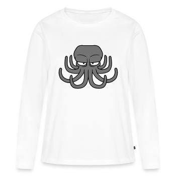 Oktopus Kraken Tintenfisch Kopffüßer böser Blick - Frauen Premium Bio Langarmshirt - Weiß - Vorne - Julia (174cm)