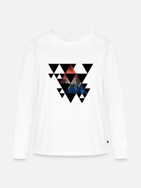Triangles - Frauen Premium Bio Langarmshirt - Weiß