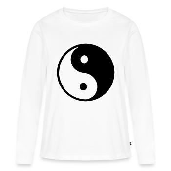 ying und yang - Frauen Premium Bio Langarmshirt - Weiß - Vorne - Julia (174cm)