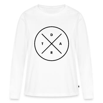 Hipster Dart - Women's Premium Organic Long Sleeve Shirt - white - Front - Julia (174cm)