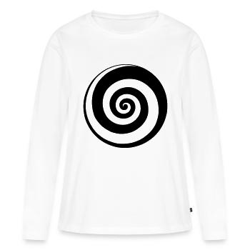 Spiral - T-shirt manches longues Premium bio Femme - blanc - Devant - Julia (174cm)