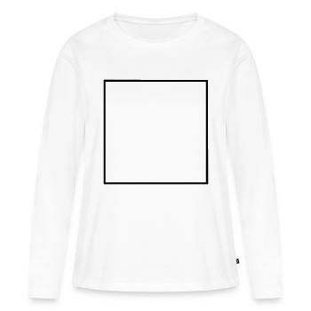 square - Women's Premium Organic Long Sleeve Shirt - white - Front - Julia (174cm)