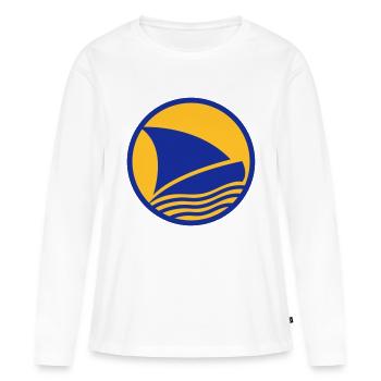 Sailingboat Logo - T-shirt manches longues Premium bio Femme - blanc - Devant - Julia (174cm)