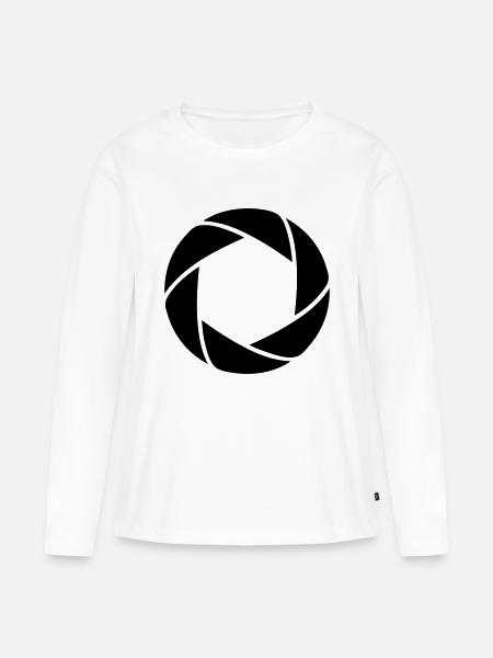 Iris - Fotoblende - Frauen Premium Bio Langarmshirt - Weiß