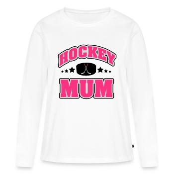 Hockey Mum - Frauen Premium Bio Langarmshirt - Weiß - Vorne - Julia (174cm)