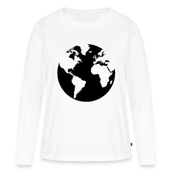 terre - T-shirt manches longues Premium bio Femme - blanc - Devant - Julia (174cm)