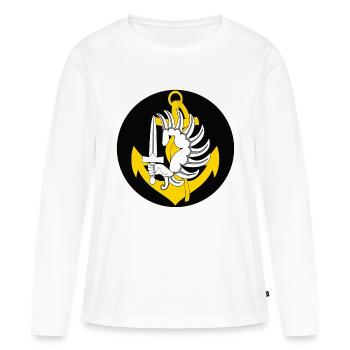 para marine 2 - T-shirt manches longues Premium bio Femme - blanc - Devant - Julia (174cm)