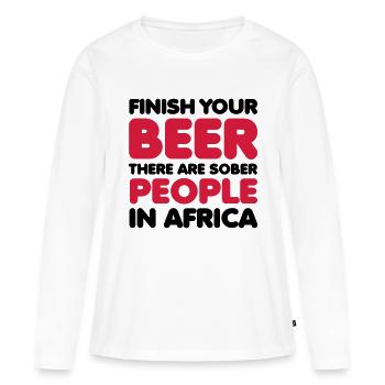 Beer - Frauen Premium Bio Langarmshirt - Weiß - Vorne - Julia (174cm)