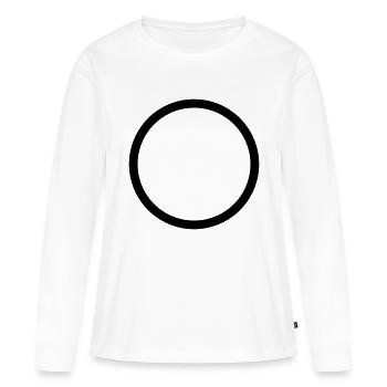Cercle - T-shirt manches longues Premium bio Femme - blanc - Devant - Julia (174cm)