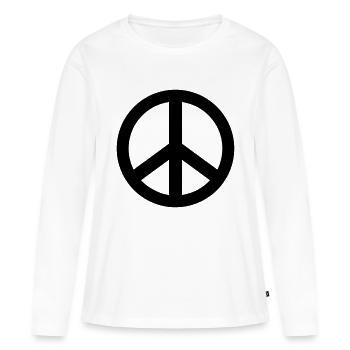 Peace - T-shirt manches longues Premium bio Femme - blanc - Devant - Julia (174cm)